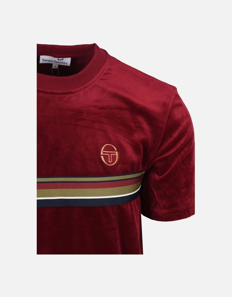 Ayme Velour T-Shirt Rhubarb/Gold