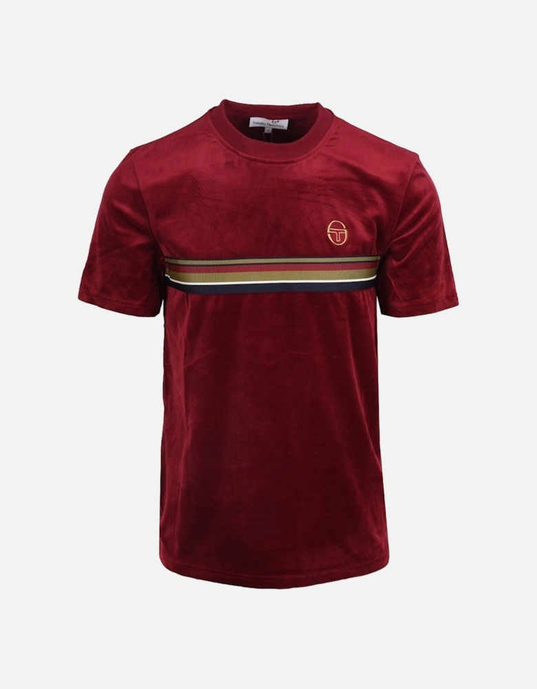 Ayme Velour T-Shirt Rhubarb/Gold