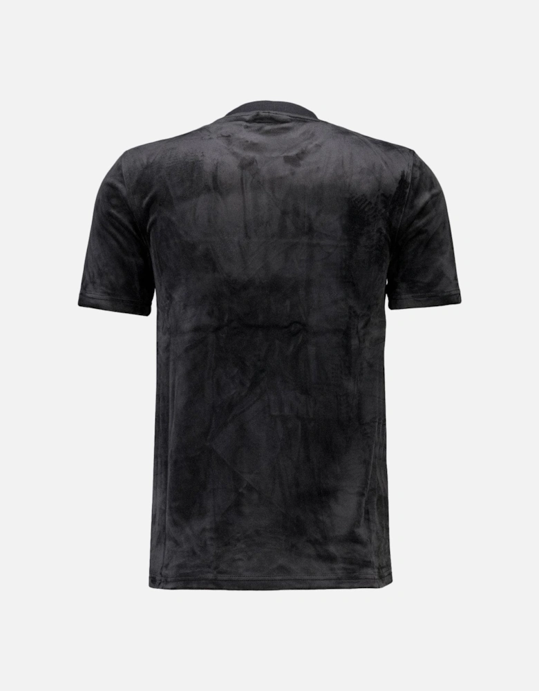 Ayme Velour T-Shirt Black/Gold
