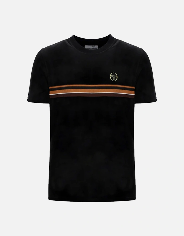 Ayme Velour T-Shirt Black/Gold