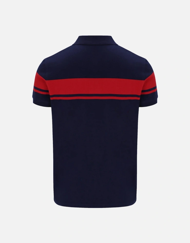 Young Line Polo Shirt Maritime Blue/Adrenaline Rush