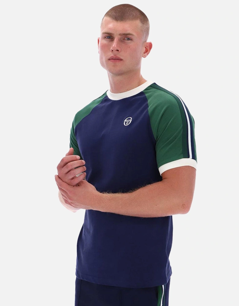 Hadow Ringer T-Shirt Maritime Blue/Eden