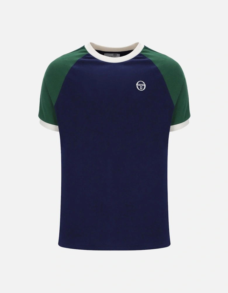 Hadow Ringer T-Shirt Maritime Blue/Eden