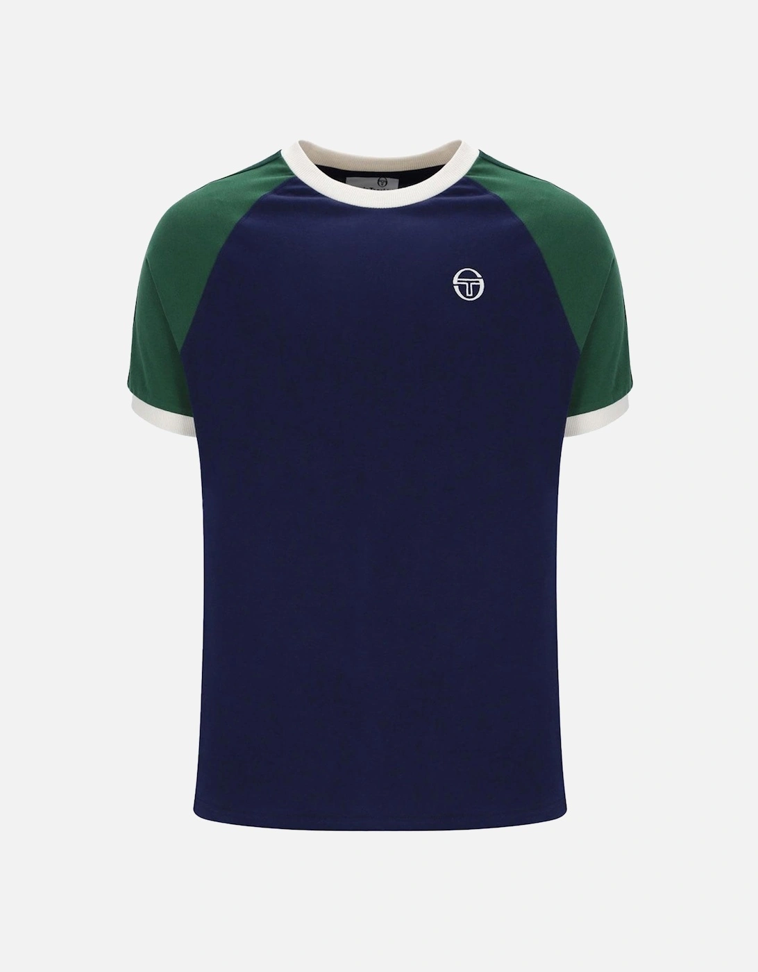 Hadow Ringer T-Shirt Maritime Blue/Eden, 5 of 4