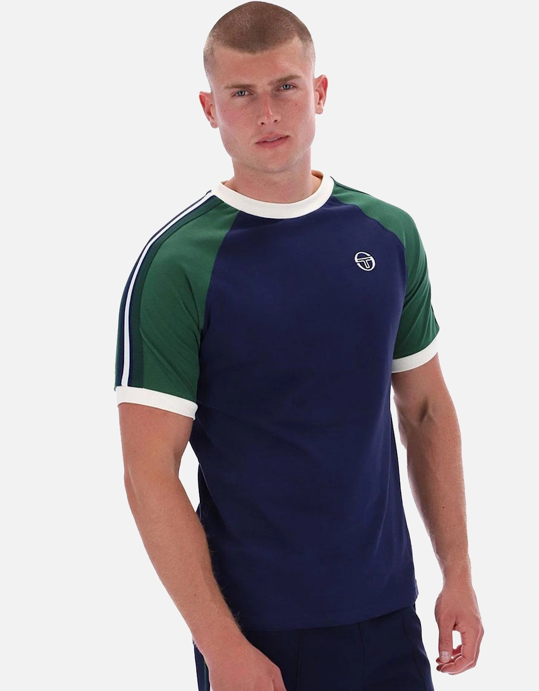 Hadow Ringer T-Shirt Maritime Blue/Eden