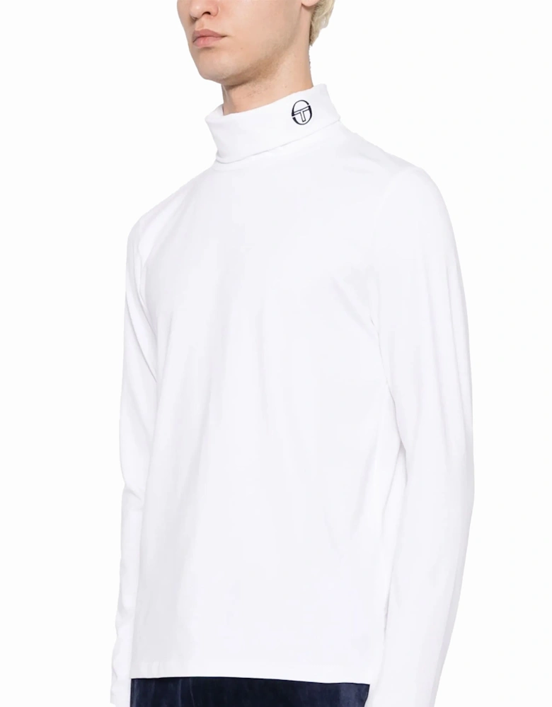 Edward Roll Neck T-Shirt White