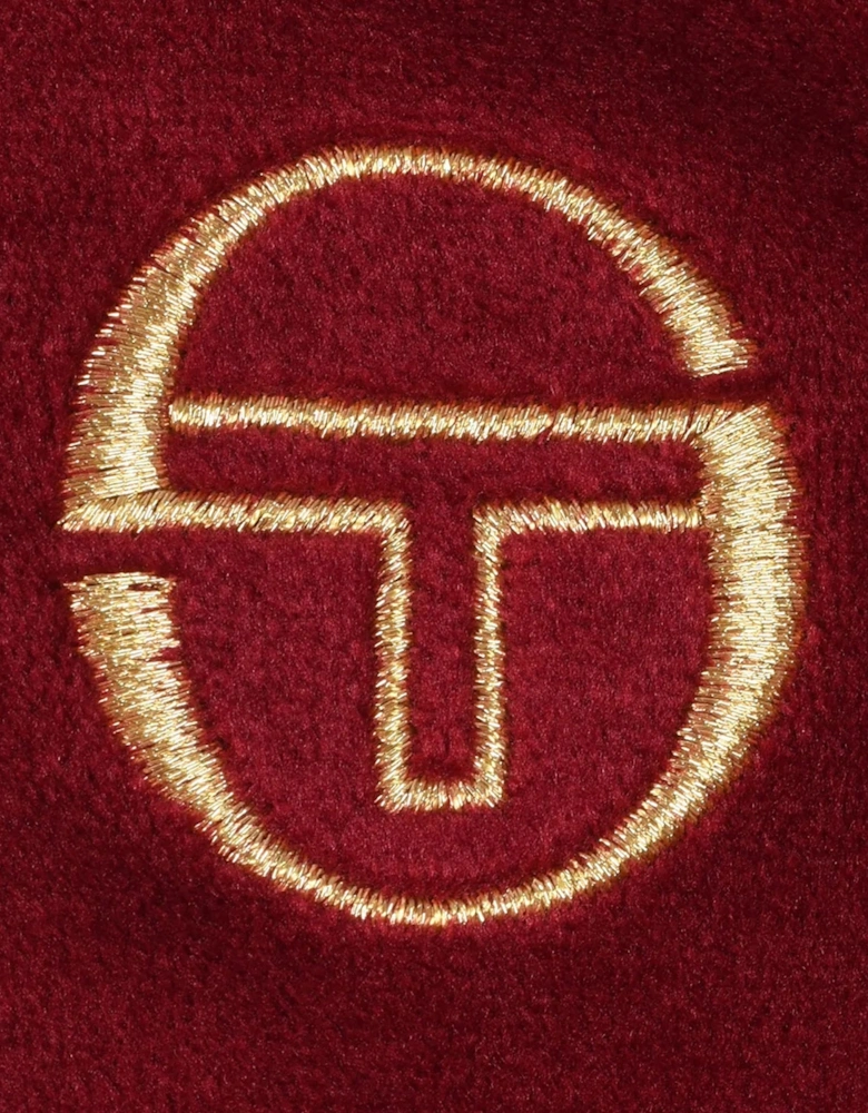 Mahony Velour Zip Polo Shirt Rhubarb/Gold