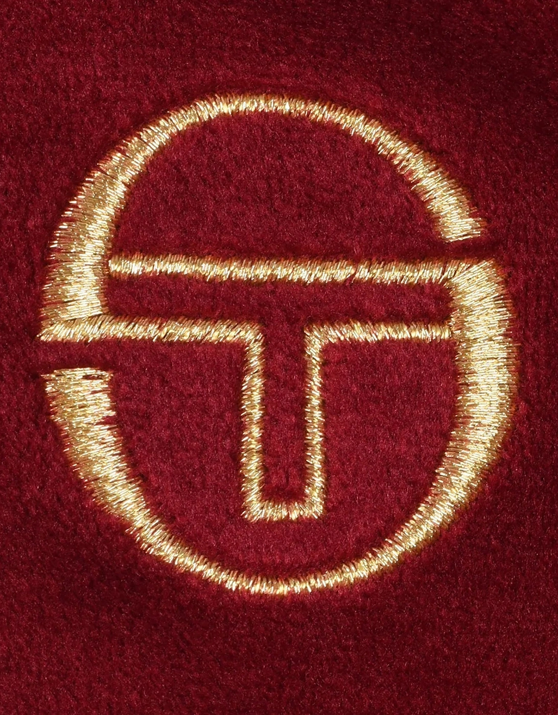 Mahony Velour Zip Polo Shirt Rhubarb/Gold