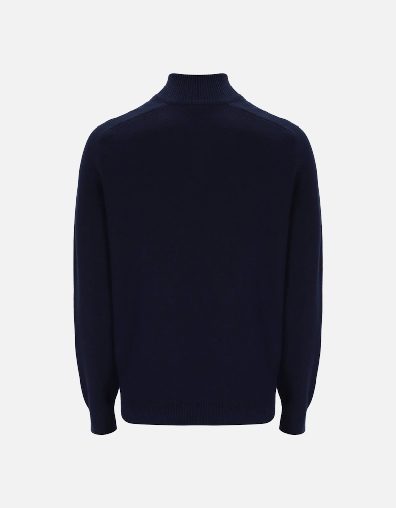 Sangro Quarter Zip Knitted Jumper Maritime Blue