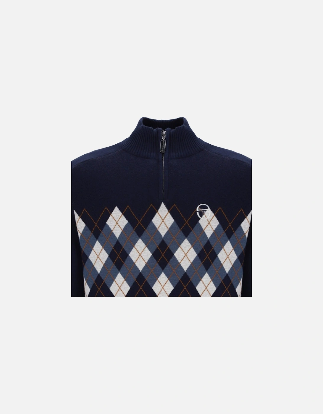 Sangro Quarter Zip Knitted Jumper Maritime Blue