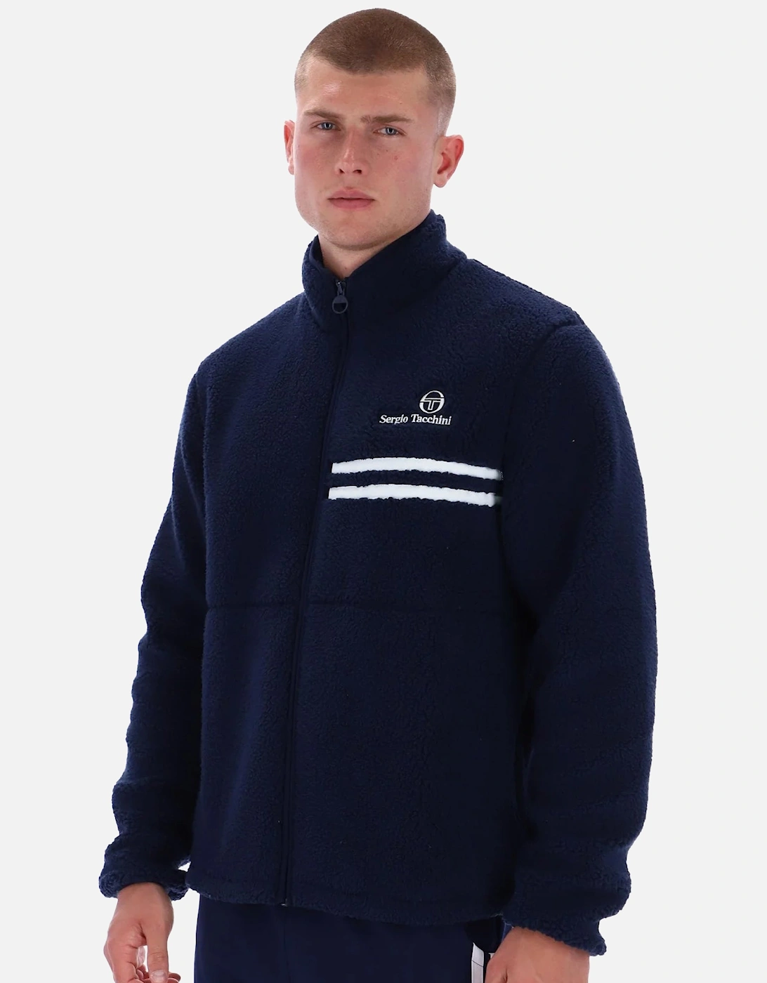 New Supermac Borg Fleece Jacket Maritime Blue/White
