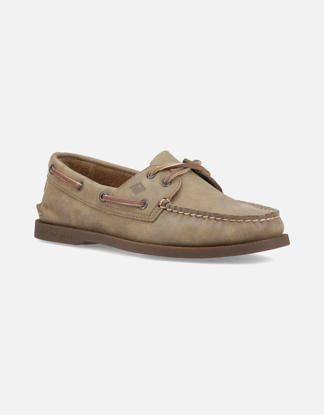Sperry Authentic 2 Eye Leather Men's Tan Boat Shoes, 6 of 5