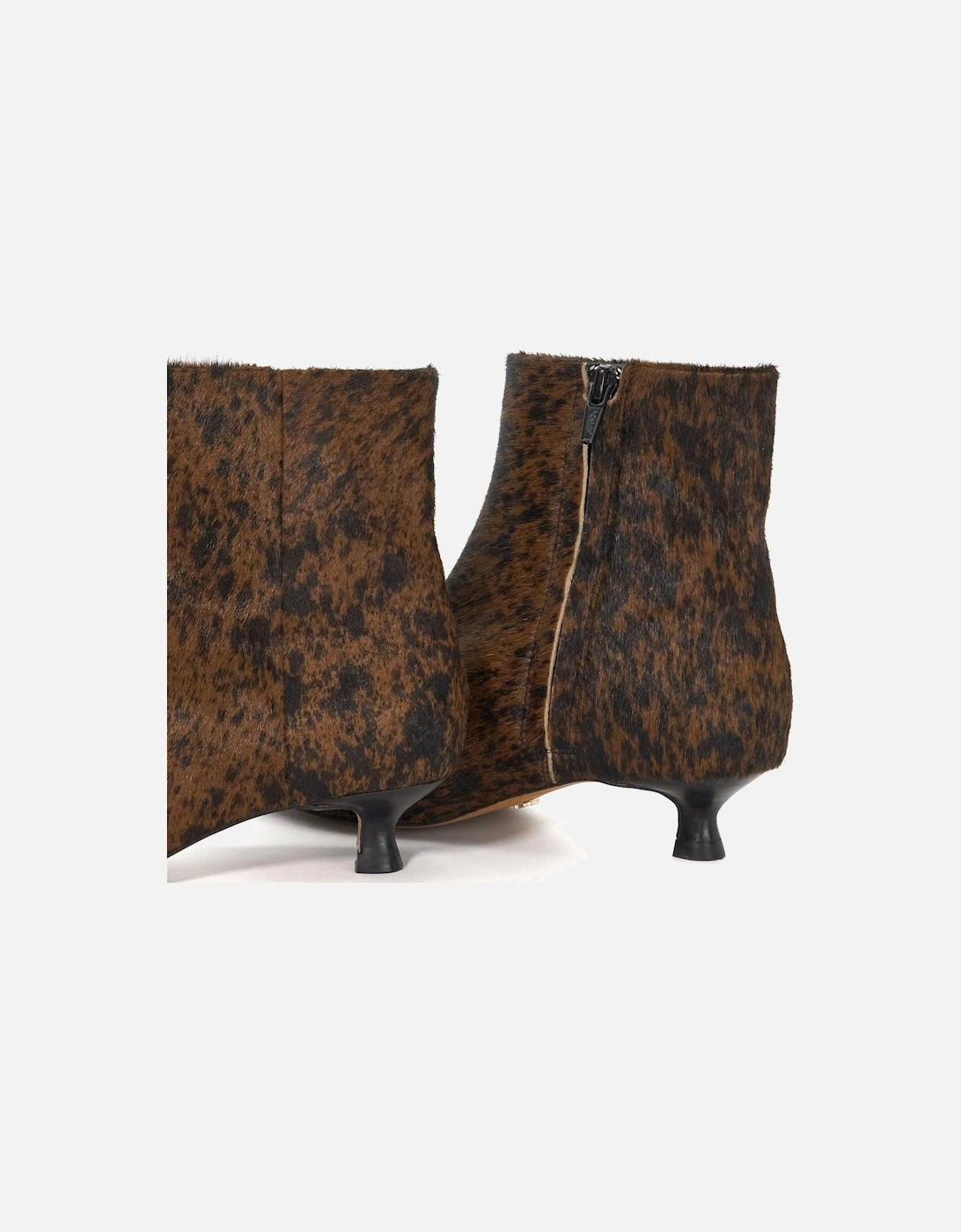 Dune Odore Leather Women's Tan Heeled Ankle Boots
