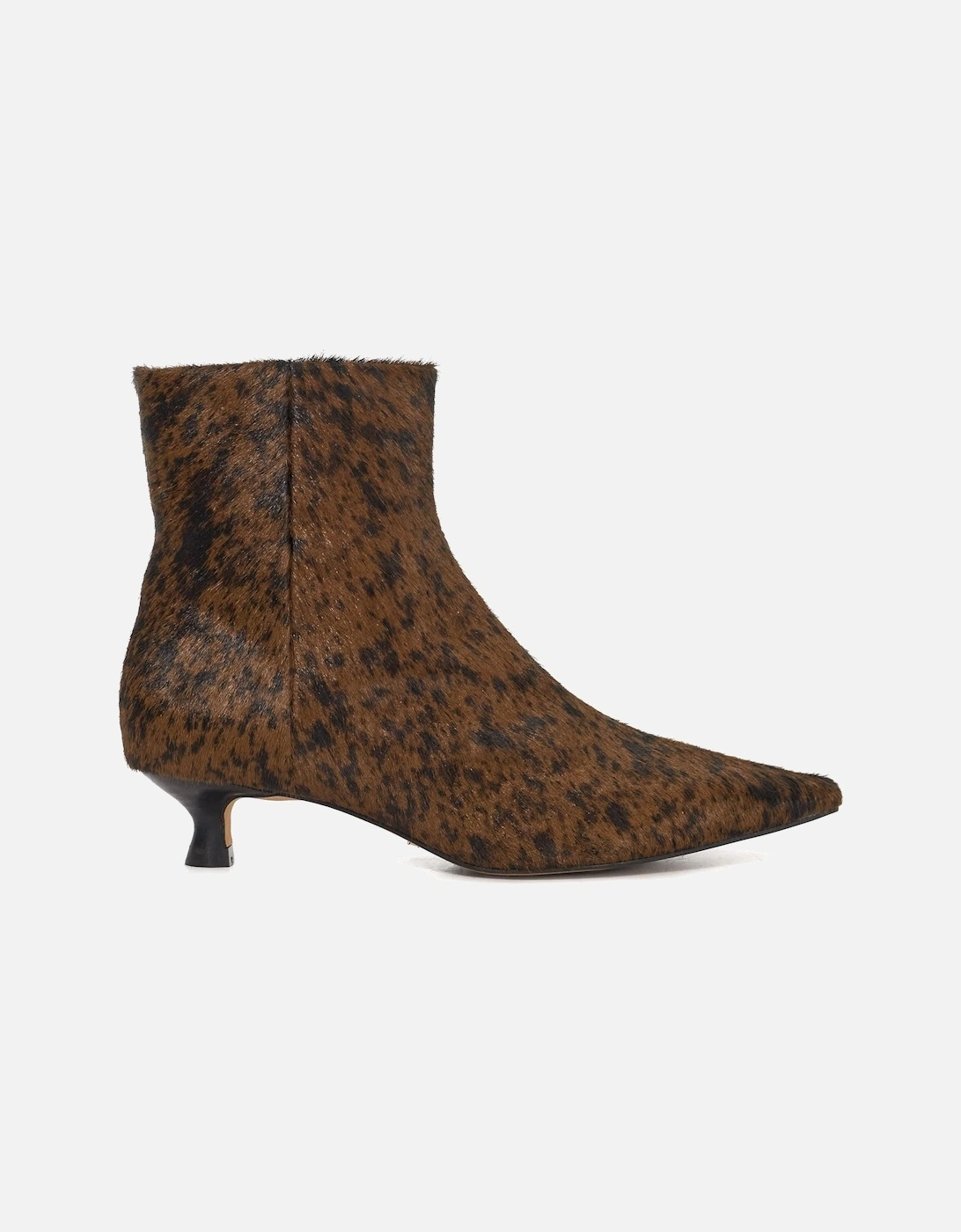 Dune Odore Leather Women's Tan Heeled Ankle Boots