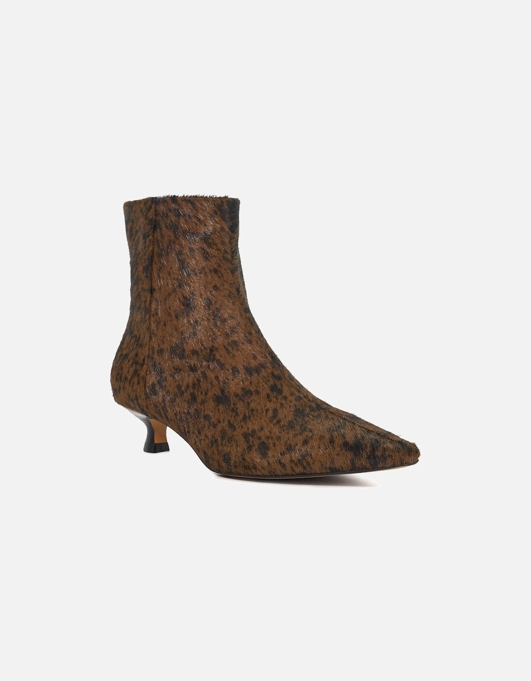 Dune Odore Leather Women's Tan Heeled Ankle Boots, 7 of 6
