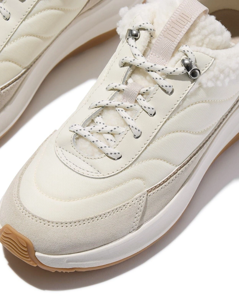 F-Mode Flow Suede Women's Cream Mix Trainers