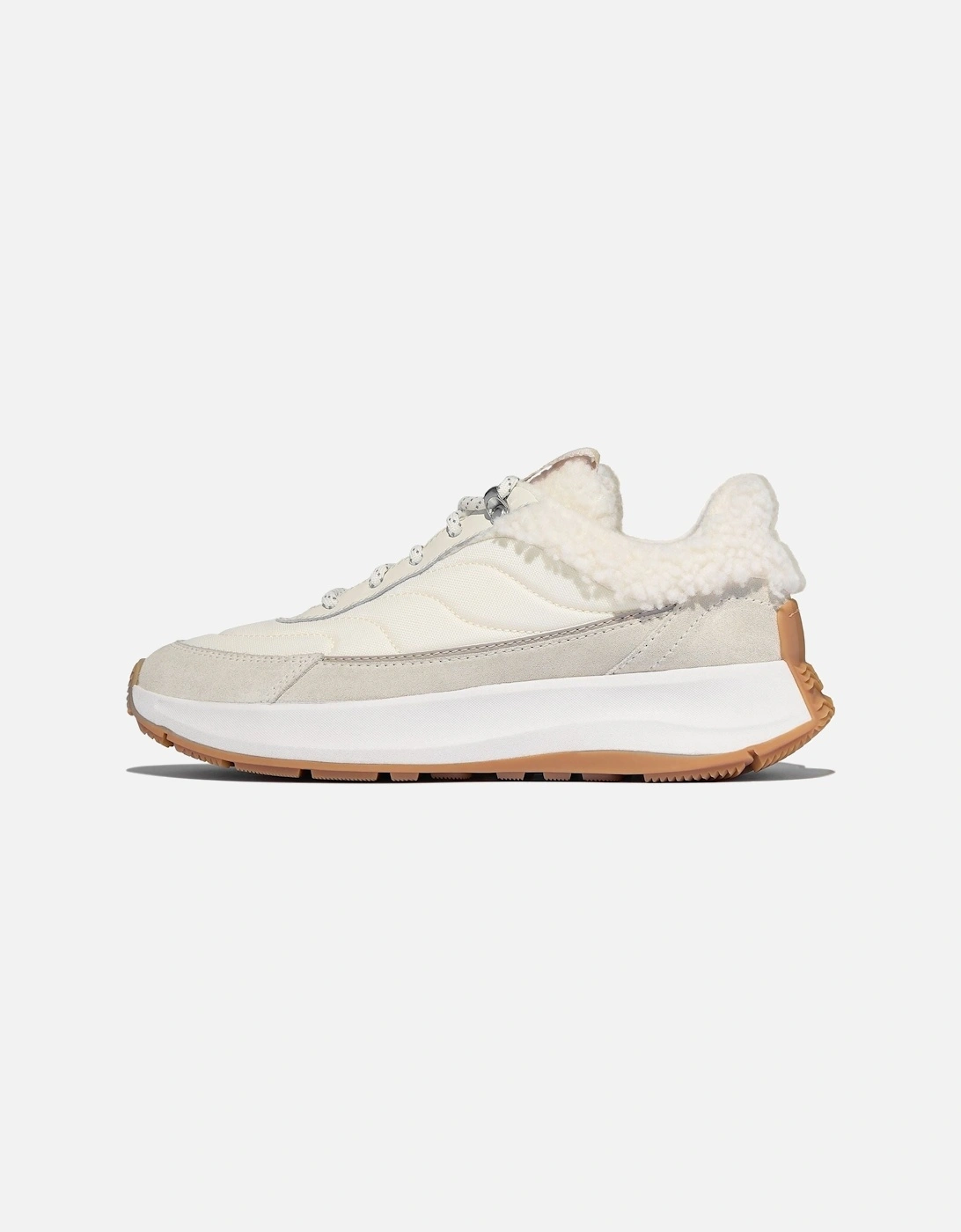 F-Mode Flow Suede Women's Cream Mix Trainers