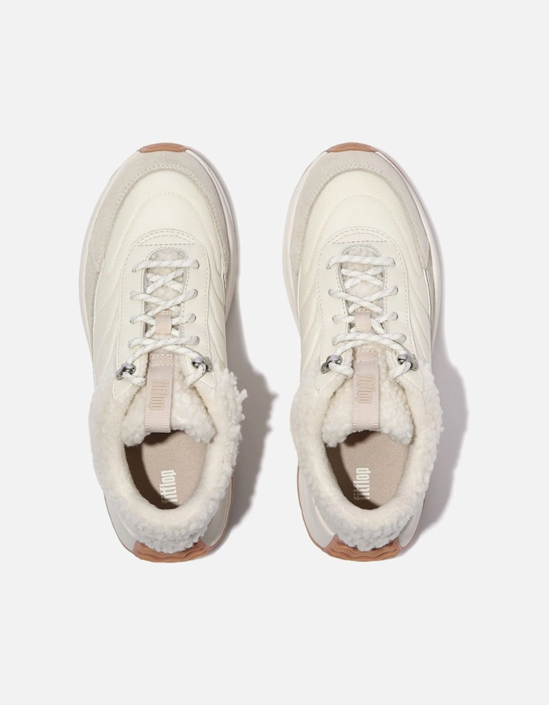 F-Mode Flow Suede Women's Cream Mix Trainers