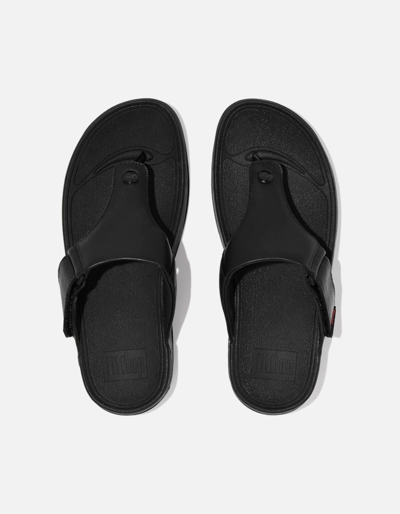 Trakk II Leather Men's All Black Sandals