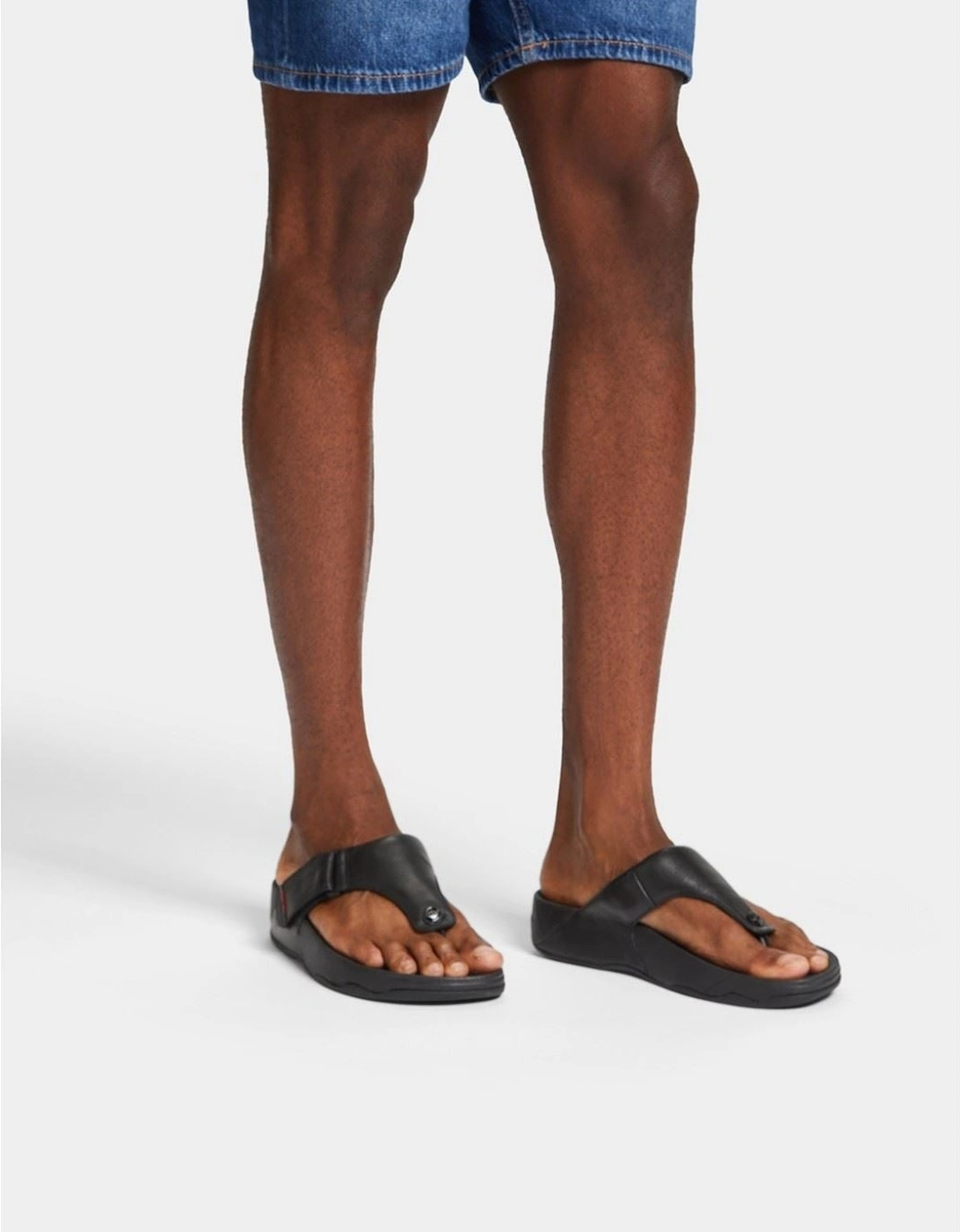 Trakk II Leather Men's All Black Sandals