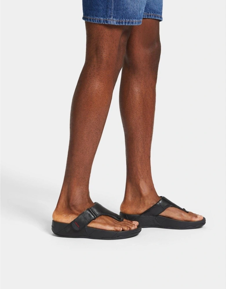 Trakk II Leather Men's All Black Sandals