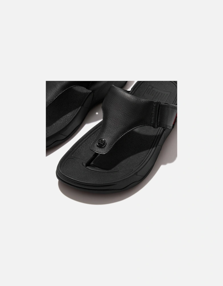 Trakk II Leather Men's All Black Sandals