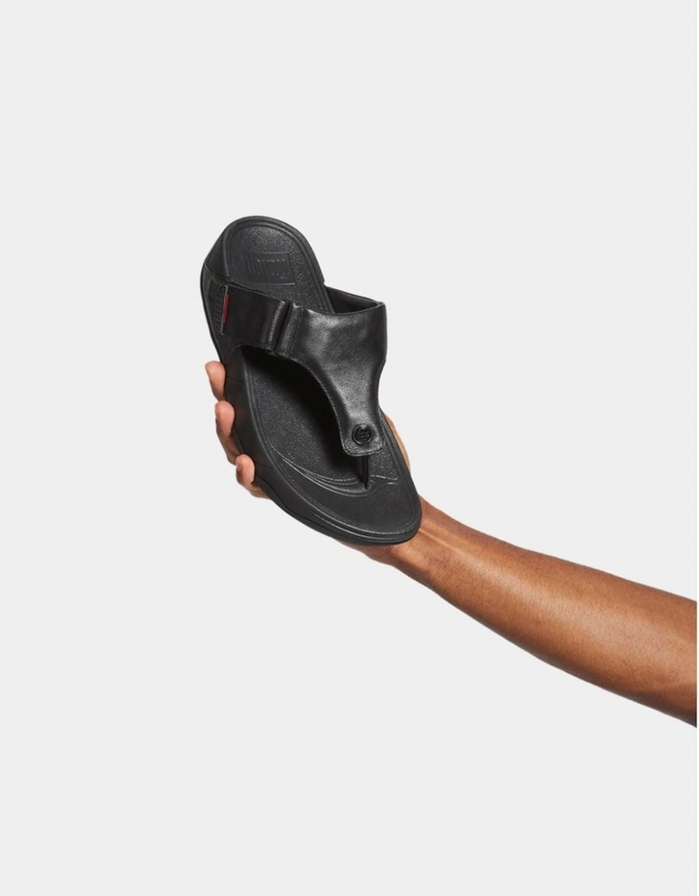 Trakk II Leather Men's All Black Sandals
