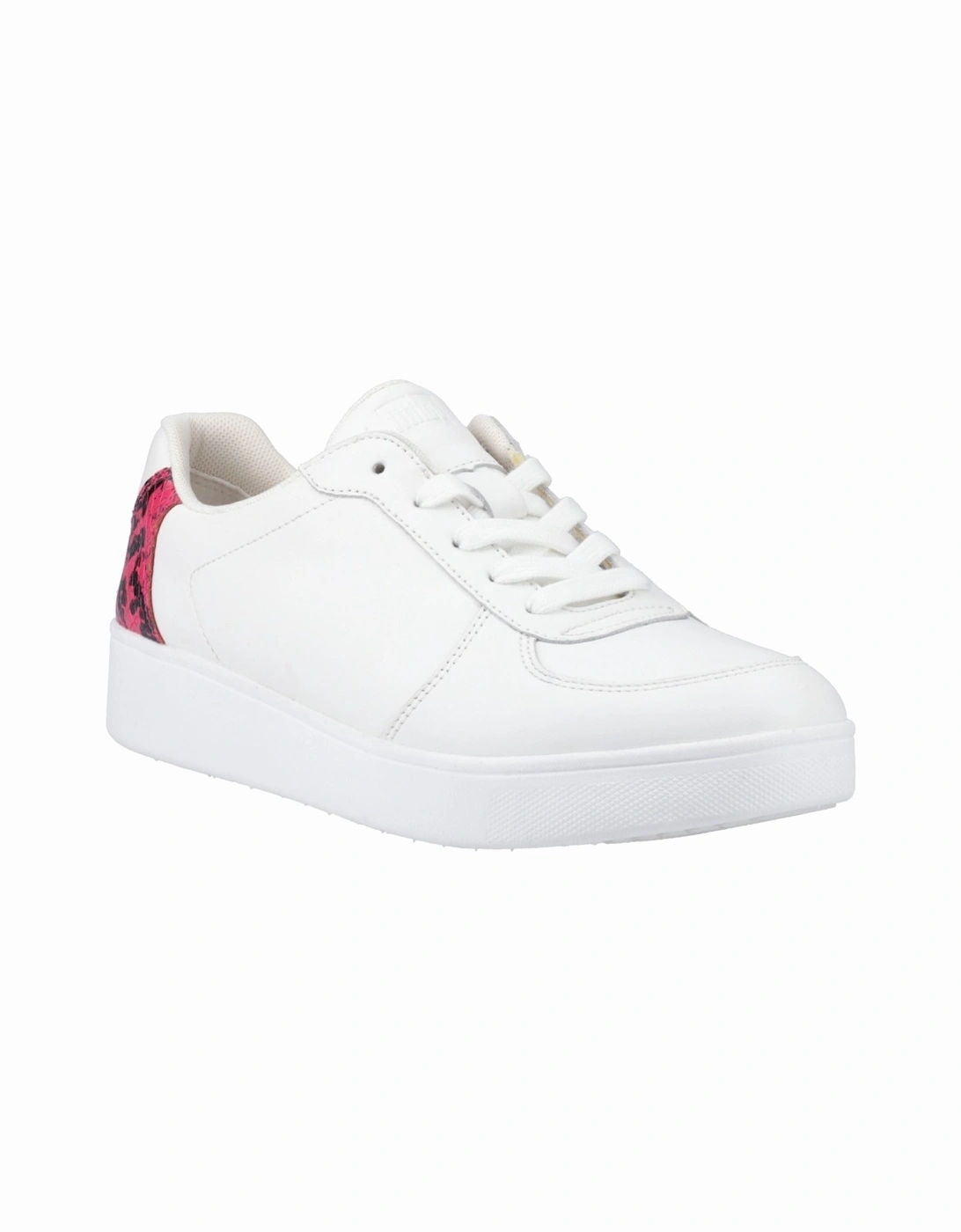 Rally Snakeprint-Backtab Leather Women's Urban White/Wild Raspberry Trainers, 7 of 6