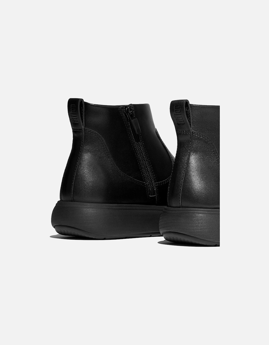 Iq-Comff Leather Women's All Black Boots