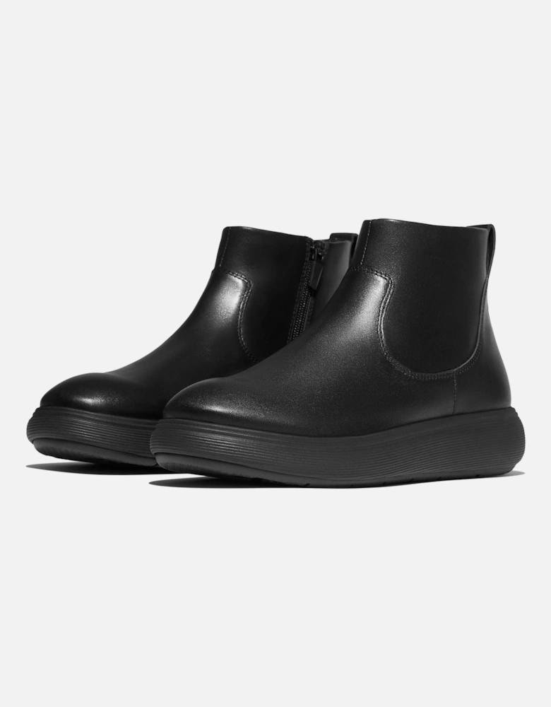 Iq-Comff Leather Women's All Black Boots