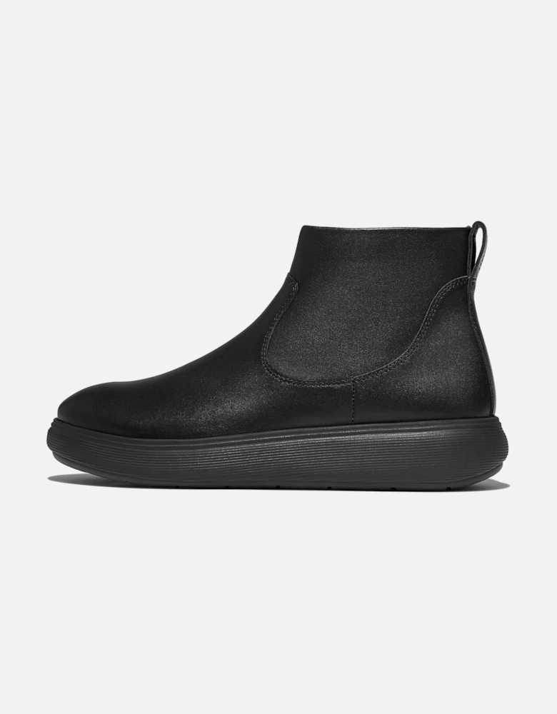 Iq-Comff Leather Women's All Black Boots