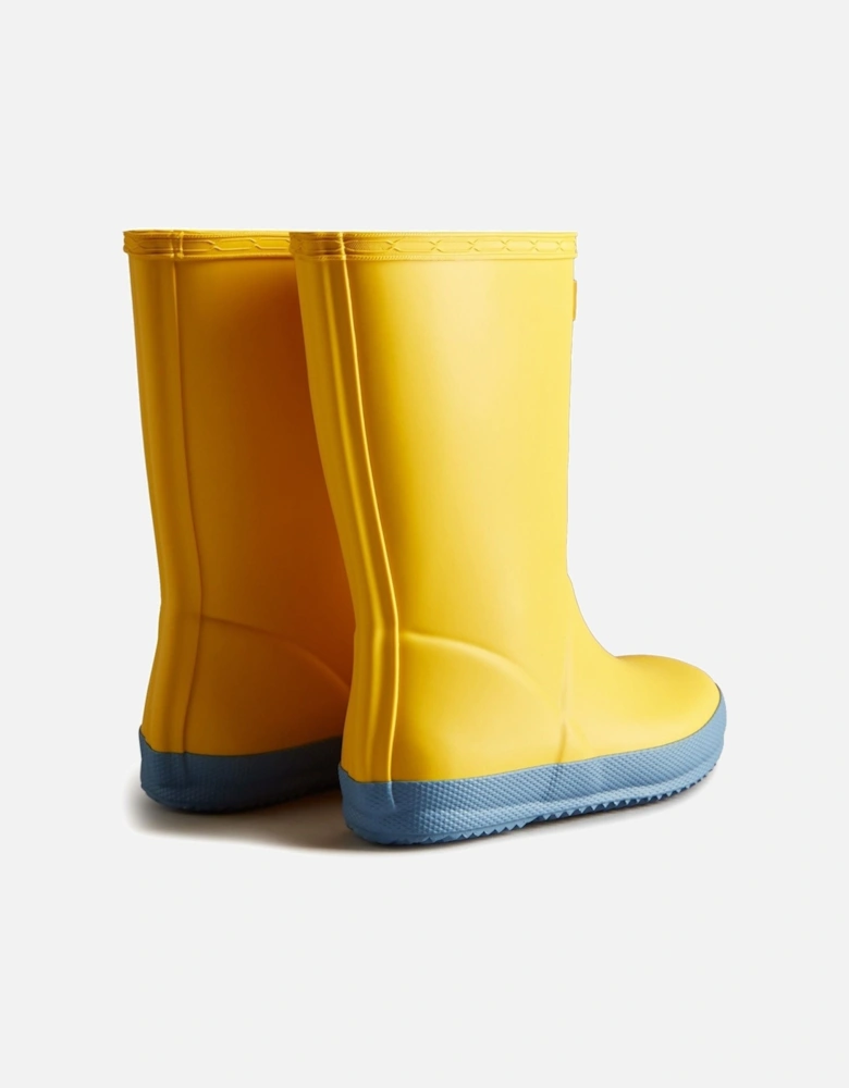Kids First Boot Rubber Kid's Yellow Wellington Boots