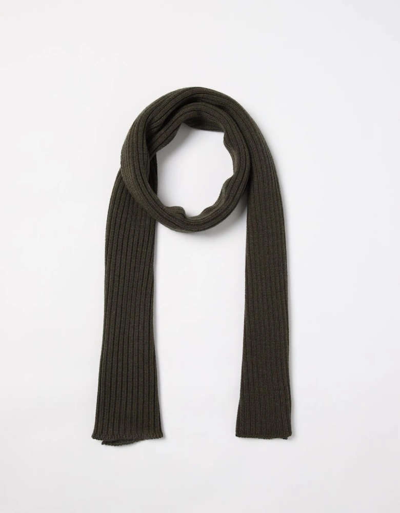 Ribbed Knit Cotton Scarf