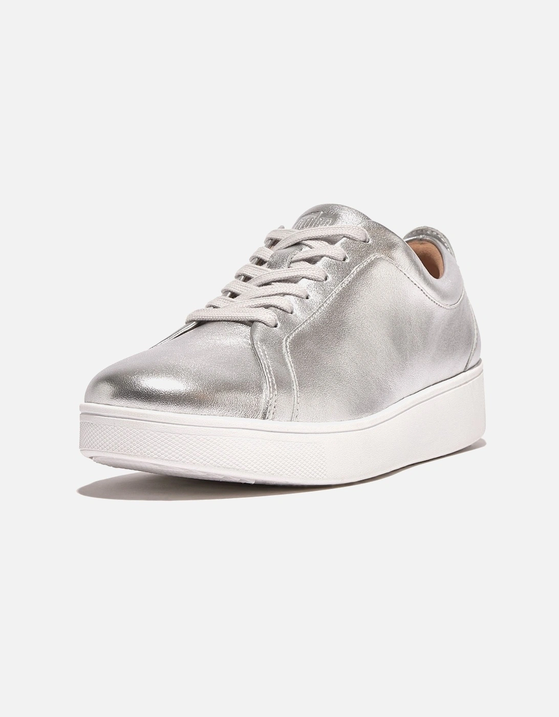 Rally Sneakers Leather Women's Silver Trainers, 7 of 6