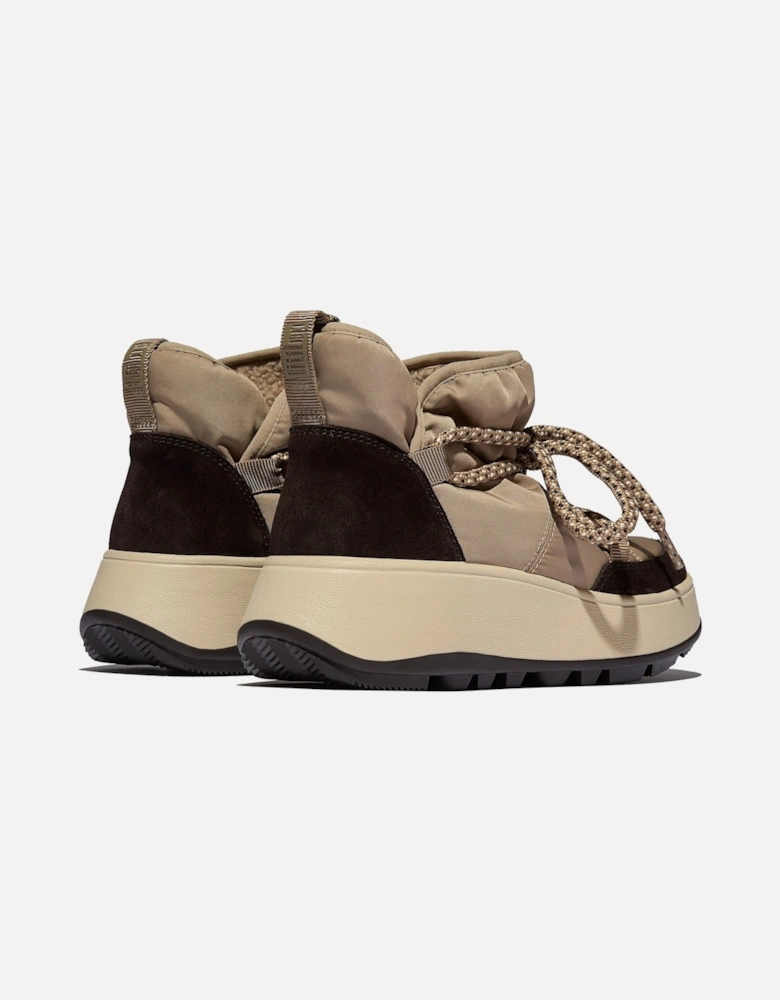 F-Mode Suede Women's Taupe Boots