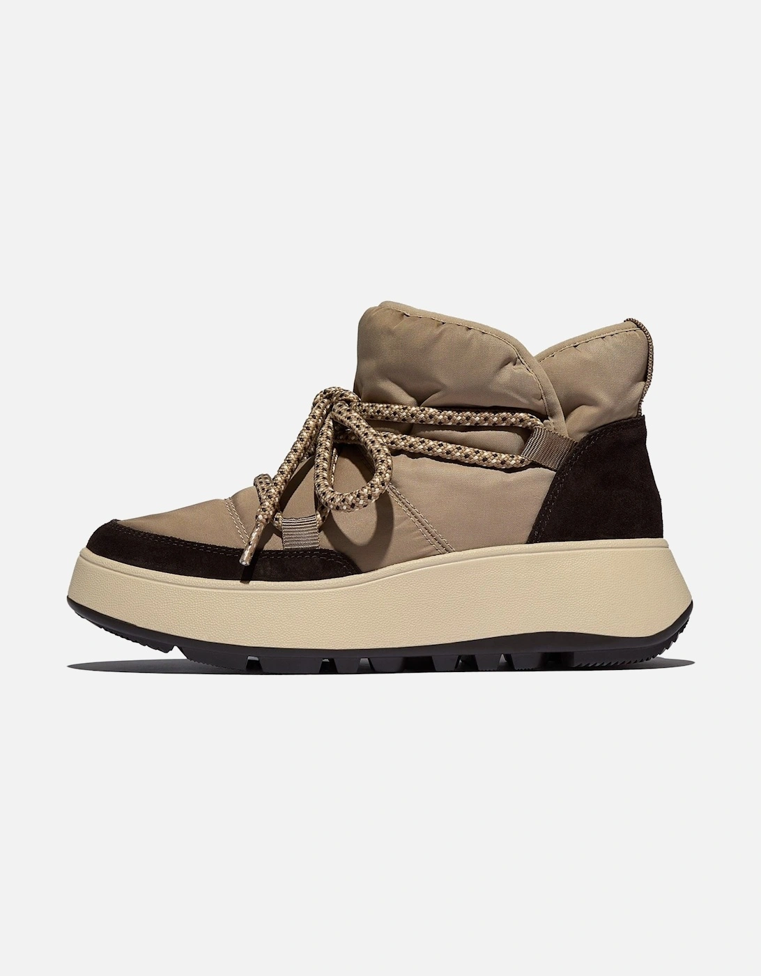 F-Mode Suede Women's Taupe Boots