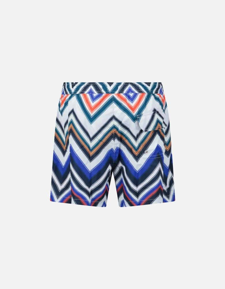 Zig Zag Swim Shorts Multi Red And Blue