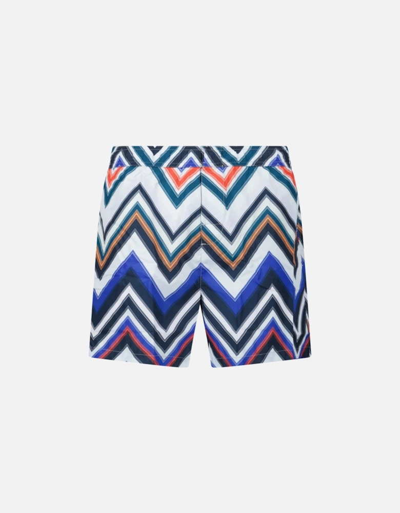 Zig Zag Swim Shorts Multi Red And Blue