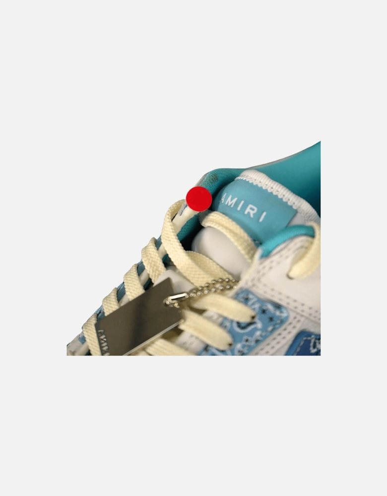 Skeleton Low Top Bandana Trainers Blue (Defect)