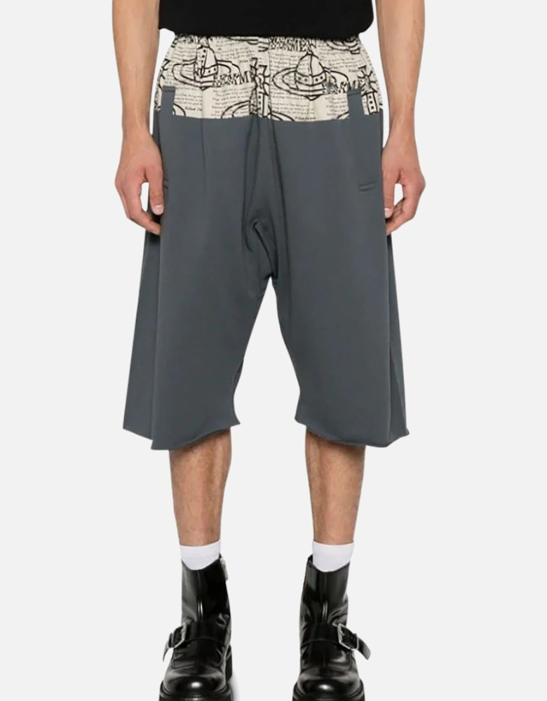 Men's Grey Orb Print Bermuda Shorts