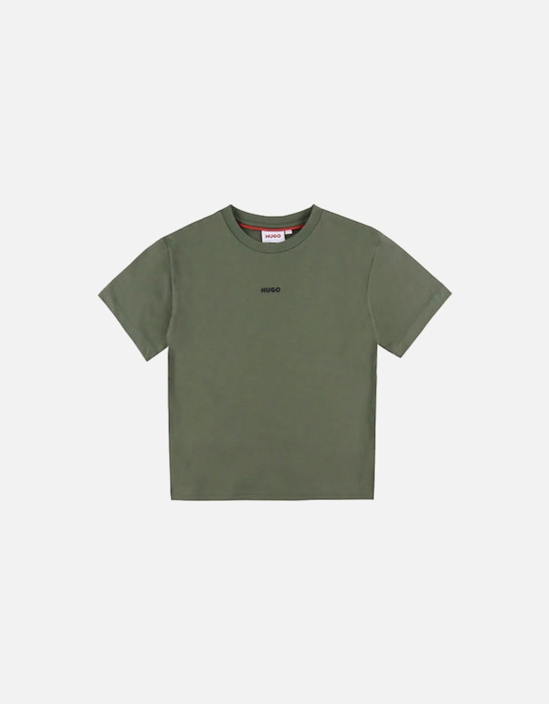 HUGO MAXI OLIVE GREEN BOYS T SHIRT G00434