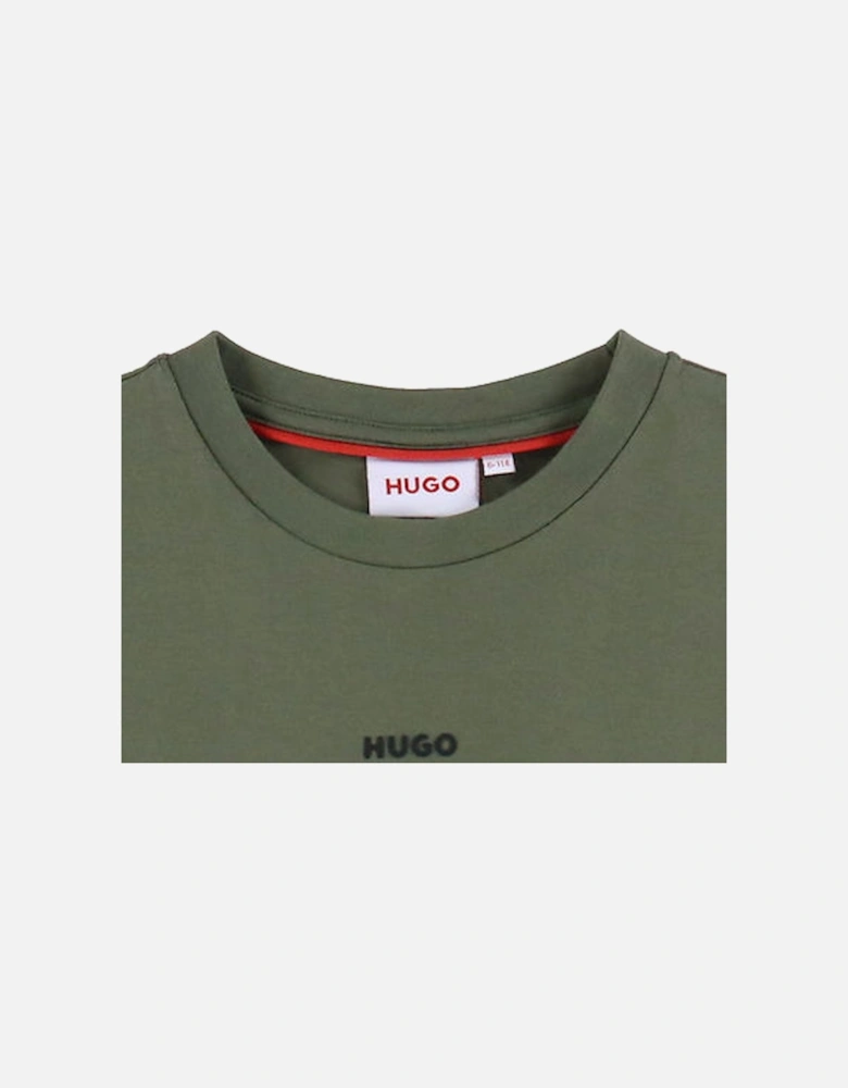 HUGO MAXI OLIVE GREEN BOYS T SHIRT G00434