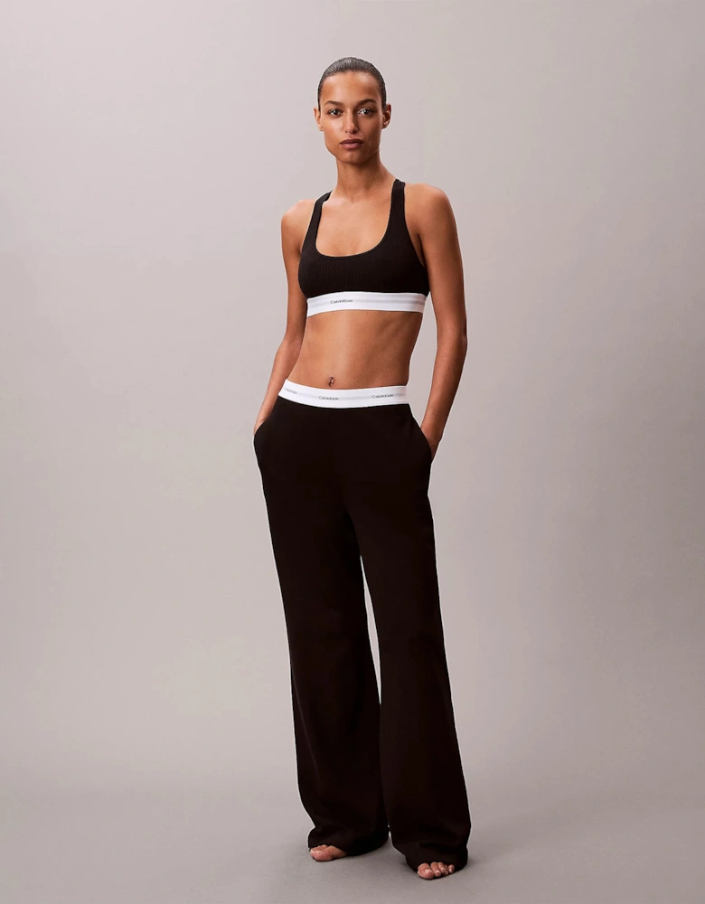 LOGO JERSEY PANT Womens Black
