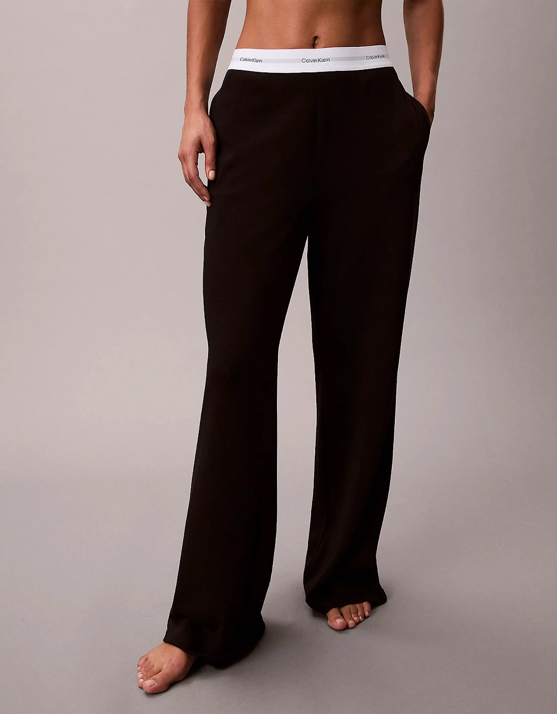 LOGO JERSEY PANT Womens Black