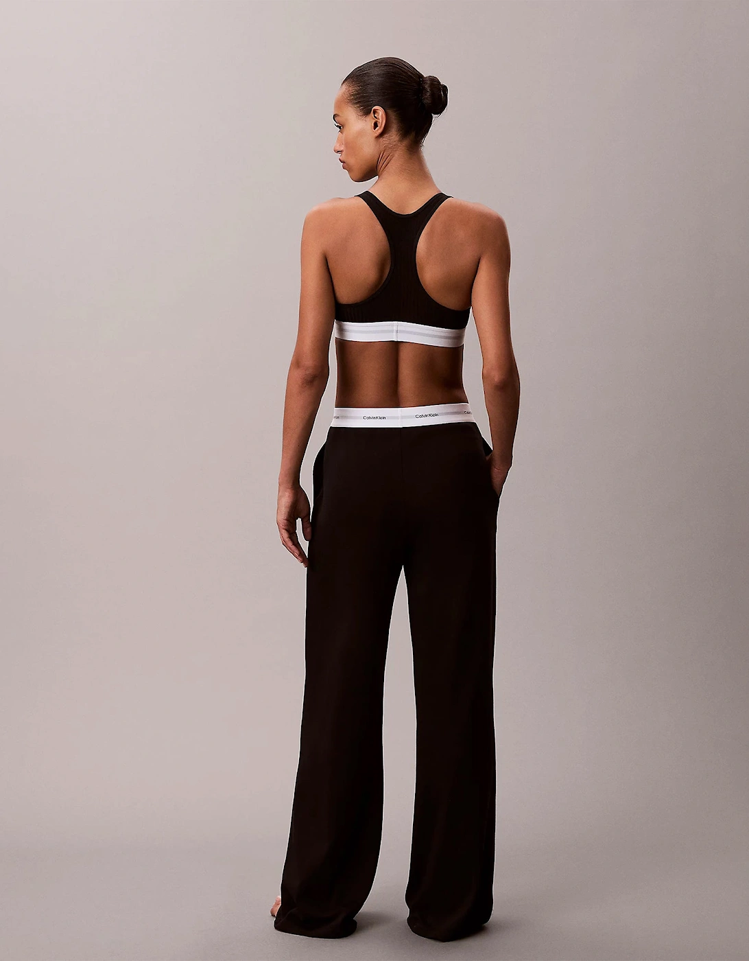 LOGO JERSEY PANT Womens Black