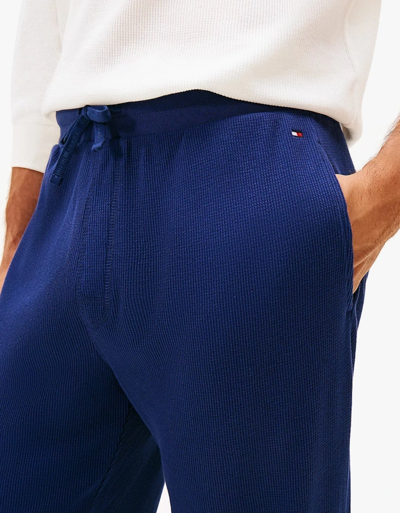 WAFFLE PANT Mens Cuffed Joggers Navy