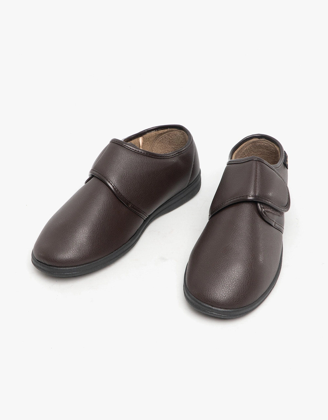 CHRIS Mens Full Slippers Brown