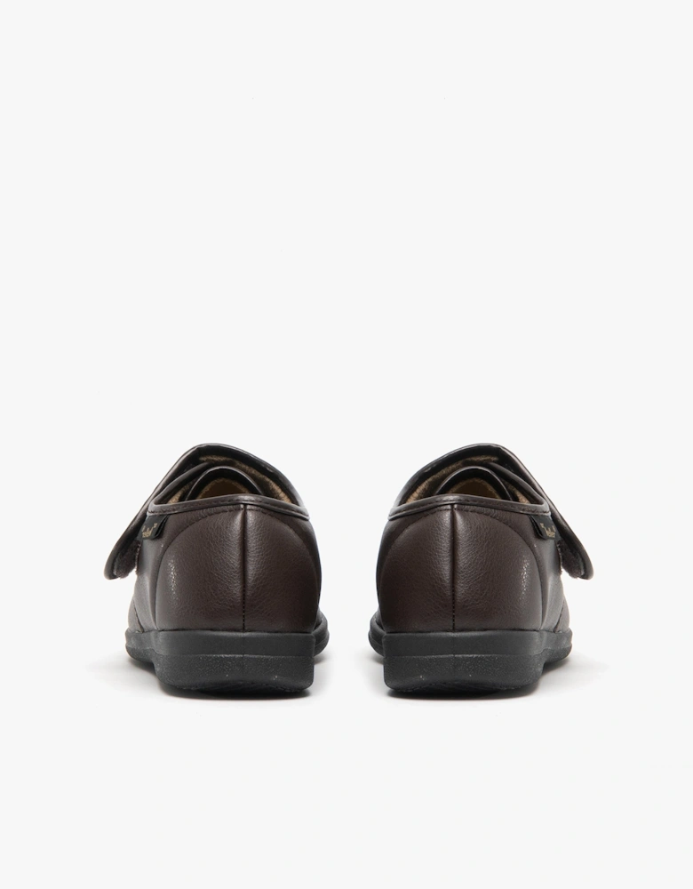 CHRIS Mens Full Slippers Brown