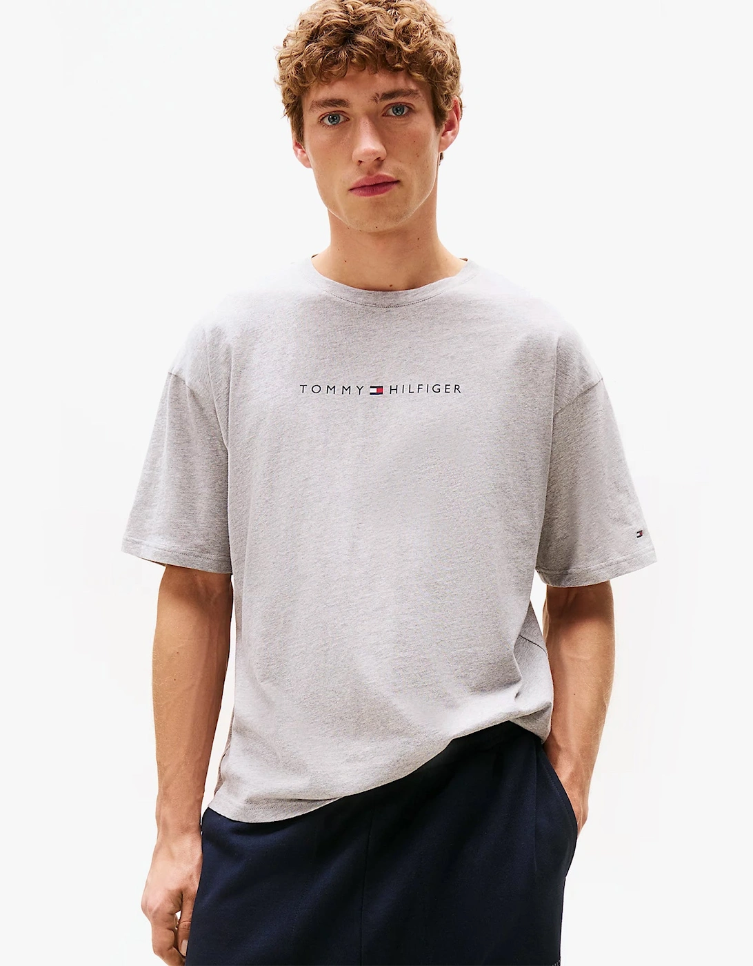 SS TEE CONT. LOGO Mens T-Shirts & Tank Tops Light Grey Heather