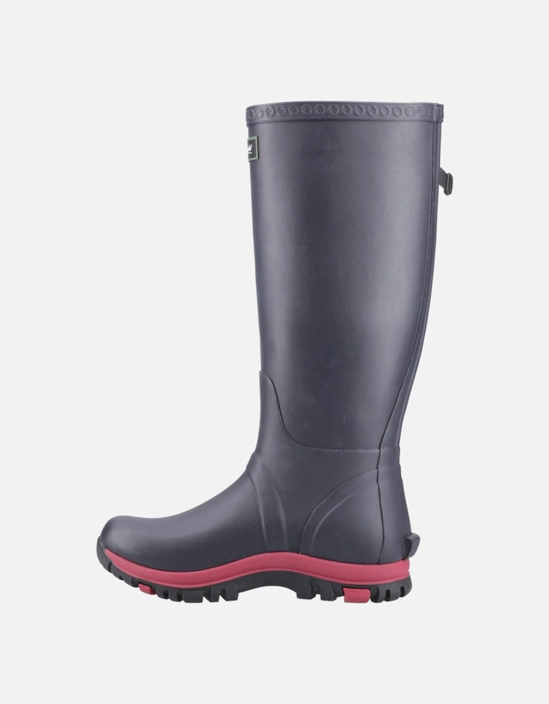 Milton Rubber Women's Navy/Pink Wellington Boots